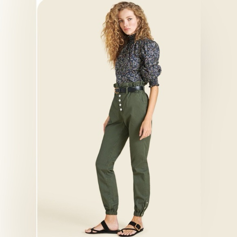 Veronica Beard - Tedi High-Waist Button-Fly Pants - Picture 3 of 6